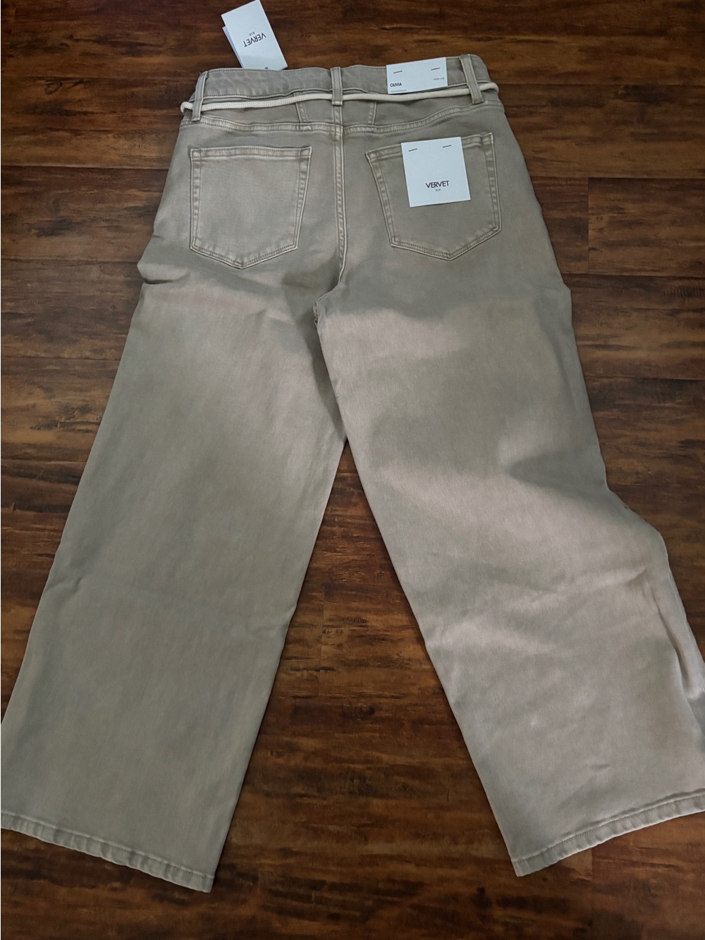 Vervet baggy jeans NWT with zipper, button & rope tie - Picture 2 of 8